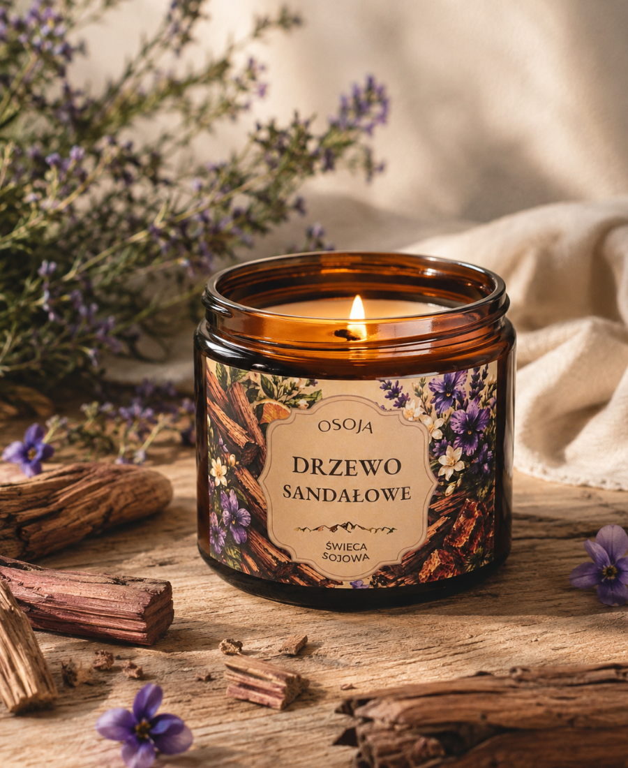 Świeca Sojowa Drzewo Sandałowe 250 ml